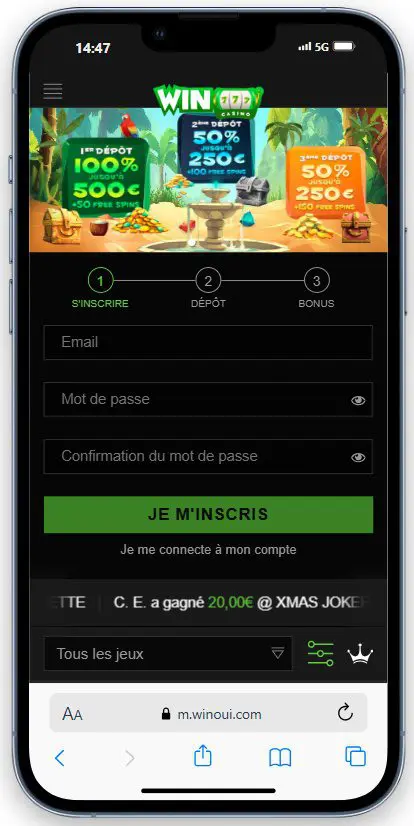Winoui Casino Download Mobiele App